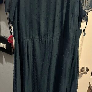 205- Chi Chi London Dark Teal Midi Dress